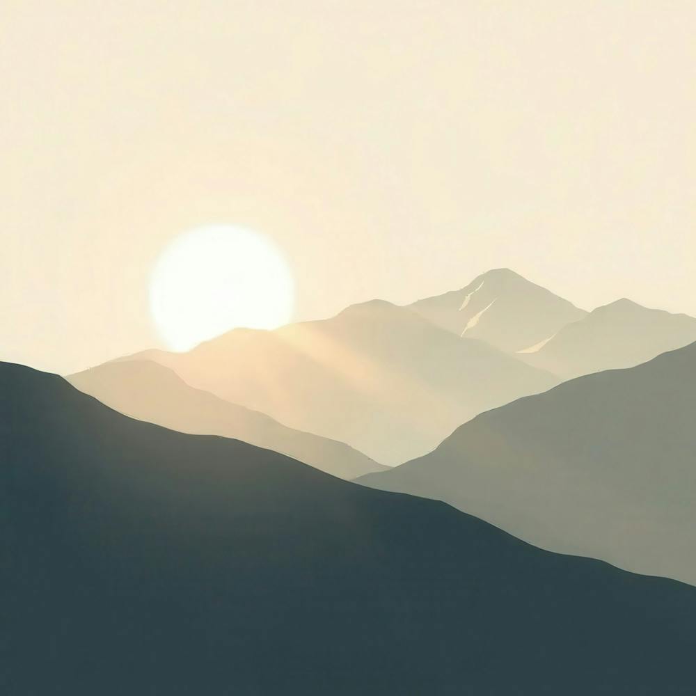 Sunset Over Mountains 3
