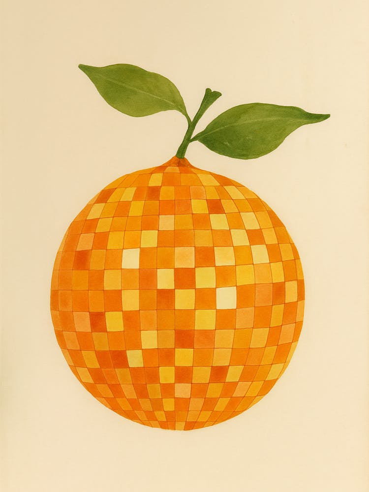 Orange With Disco Ball Orange