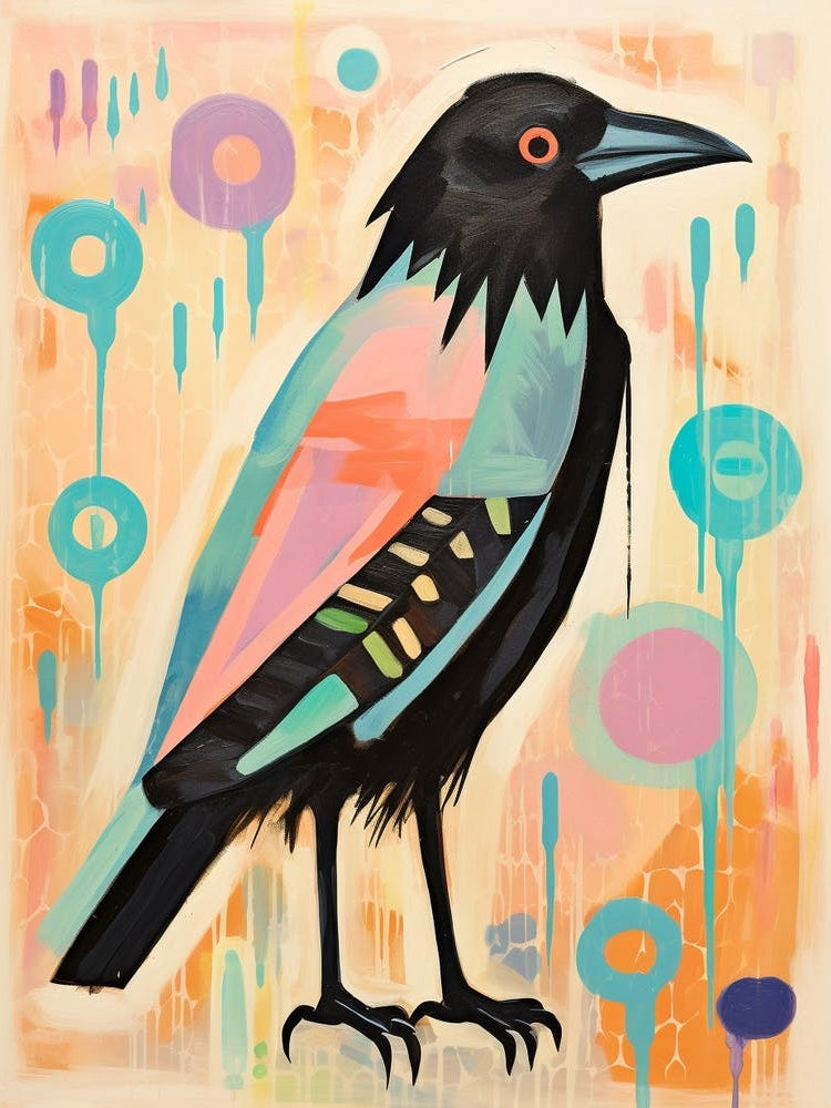 Pink Scandi Crow 2