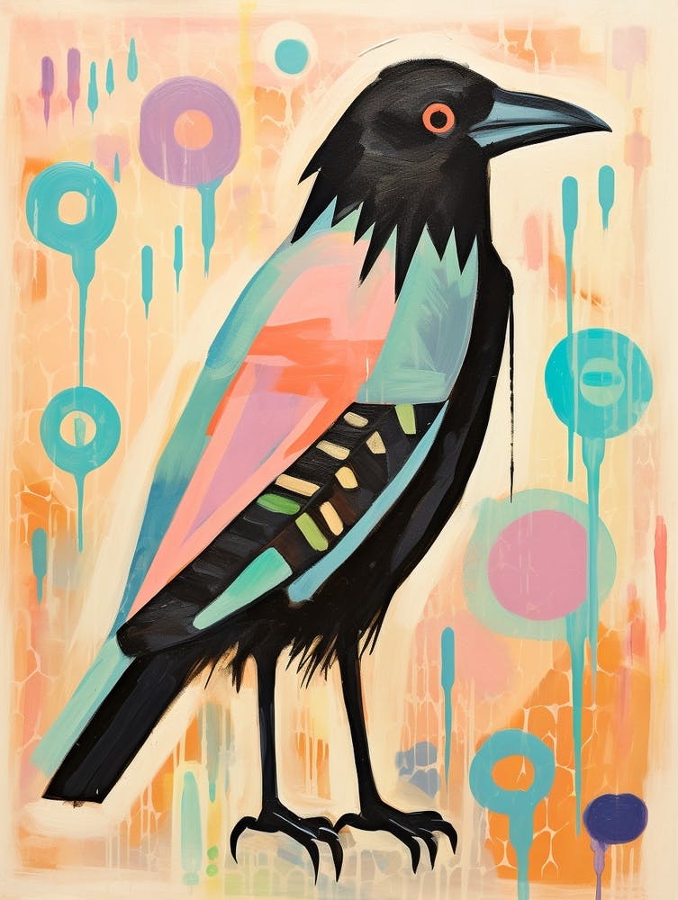 Pink Scandi Crow 2