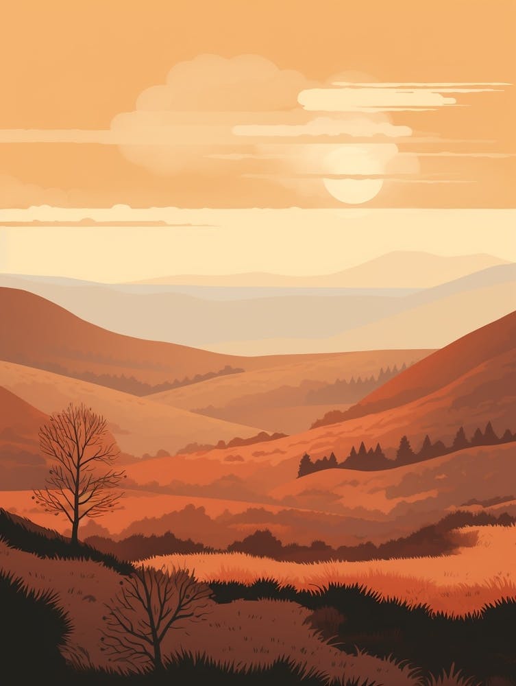 Peak District National Park England 2 Hiking Trail Landscape