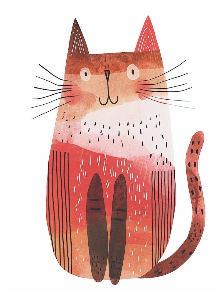 Cymric Cat Clipart Illustration 6