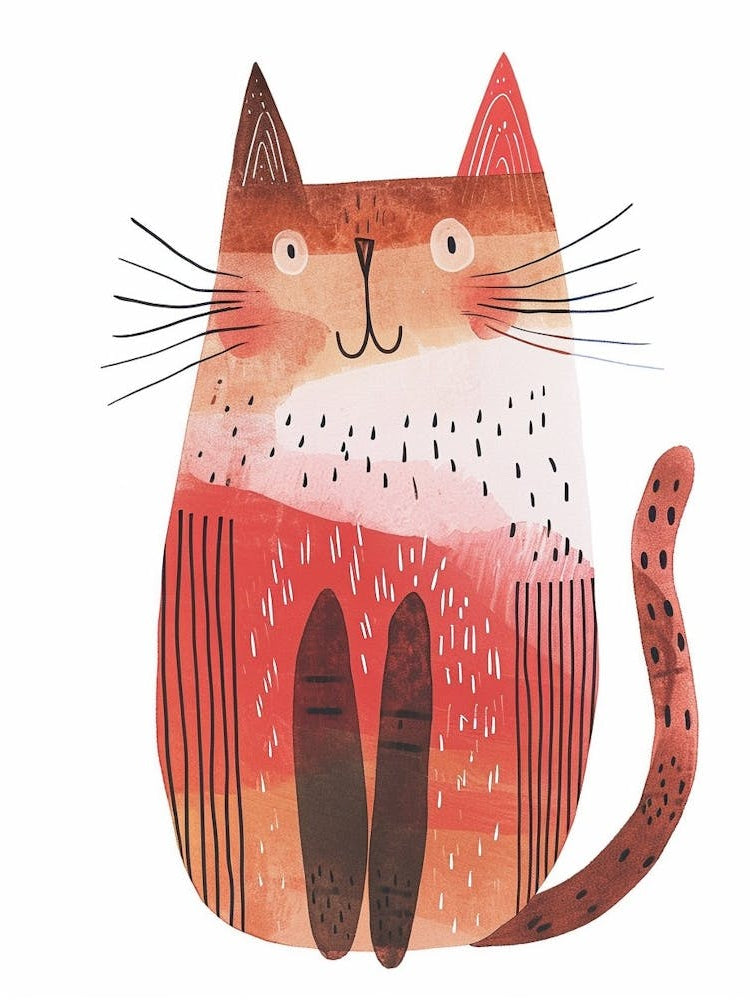 Cymric Cat Clipart Illustration 6