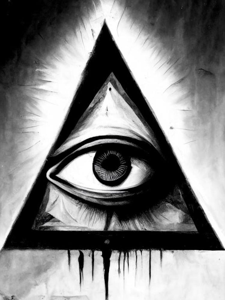 Auge der Vorsehung, Symbol, Drittes Auge Schwarz & Weiß