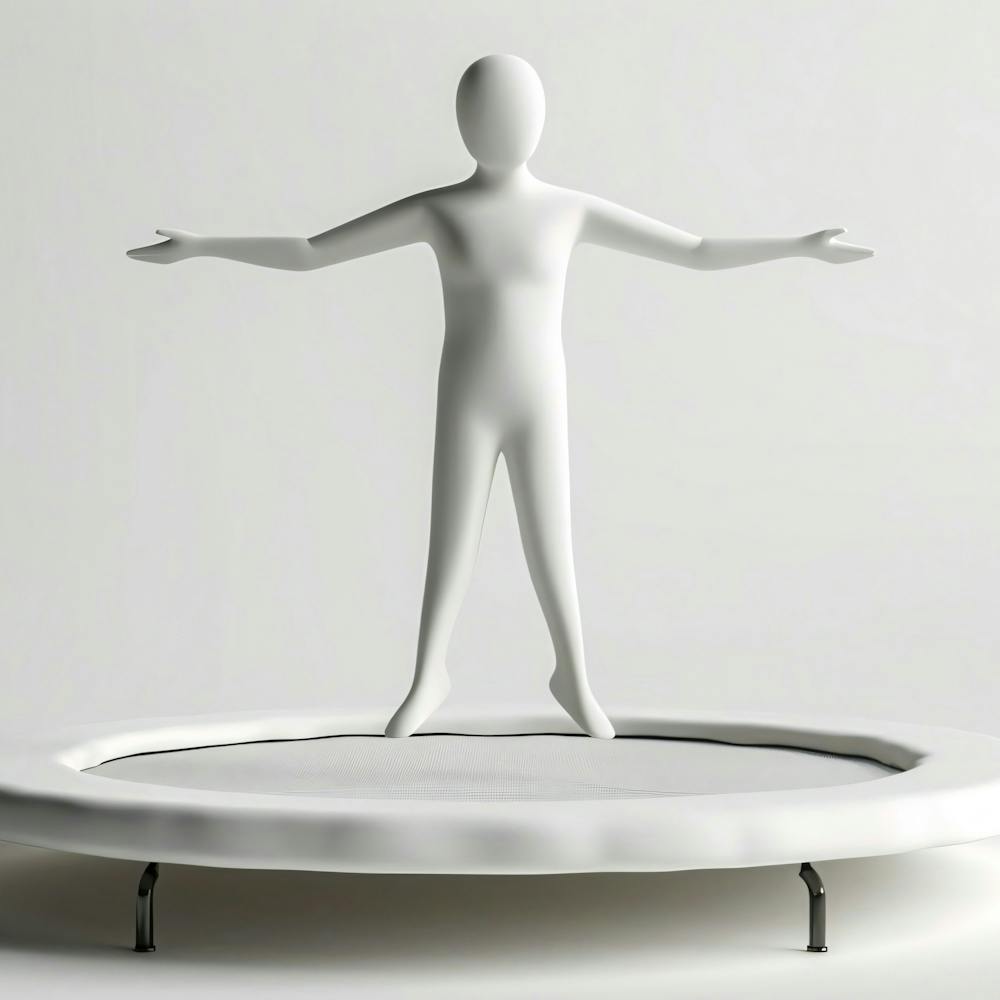 Man On A Trampoline