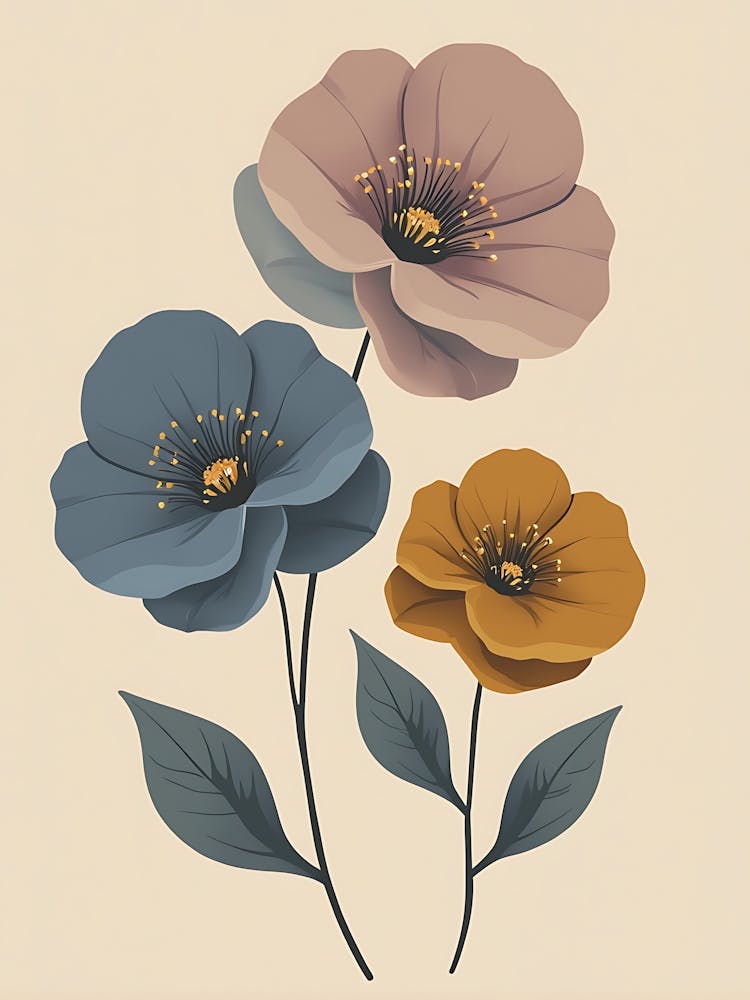 Muted Pastel Floral Harmony