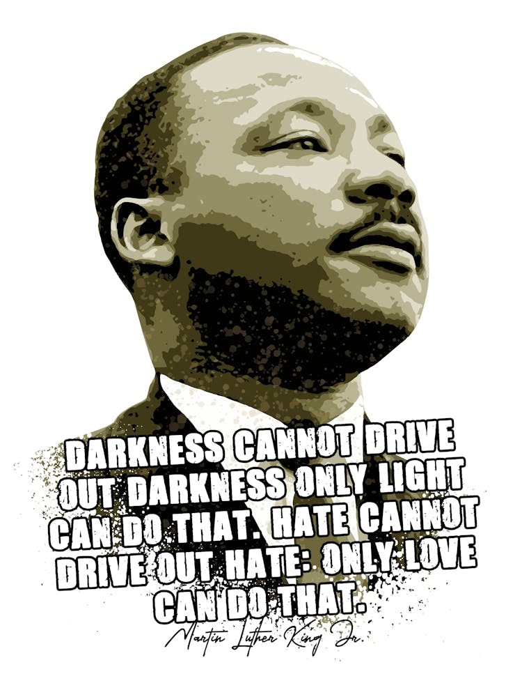 Martin Luther King Jr Quotes in Vintage Illustration