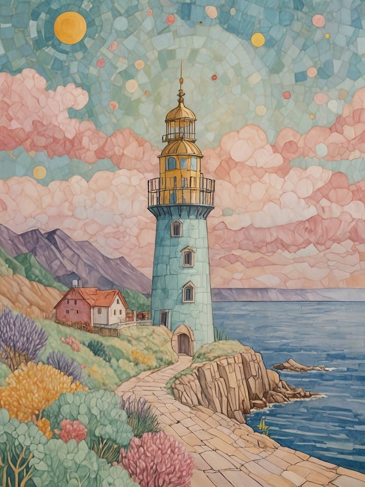 Pastel Lighthouse no4
