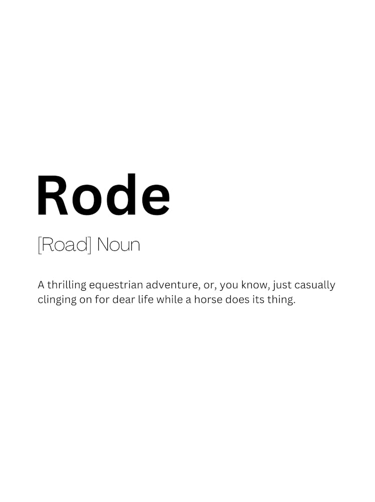 Rode Definition Meaning