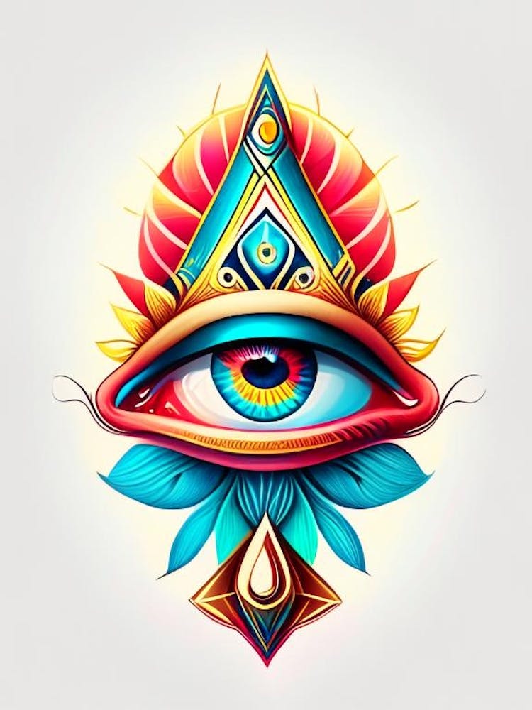 Pineal Gland, Symbol, Third Eye Tattoo 8