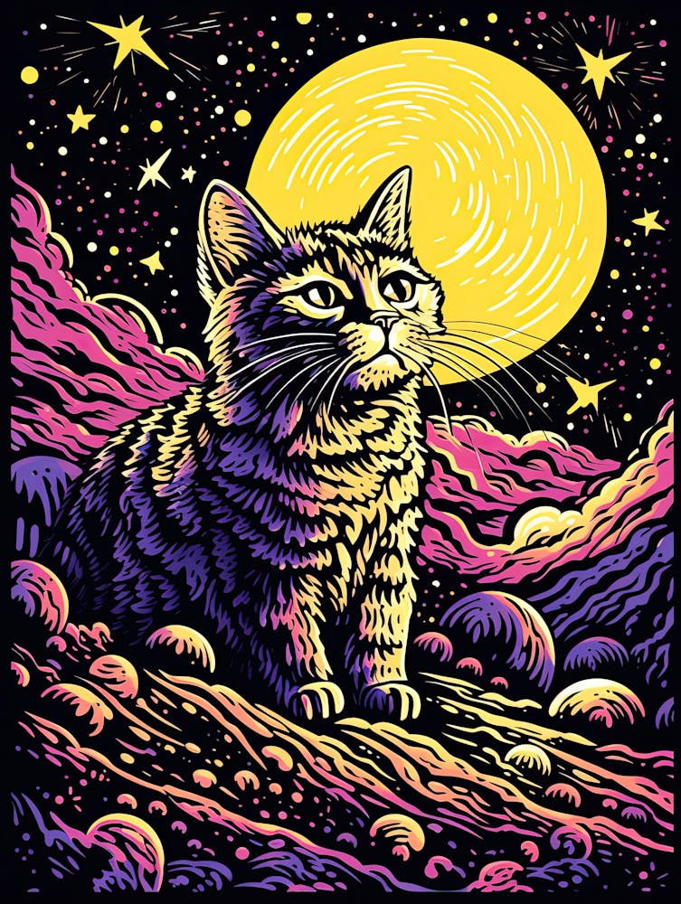 Quantum Pawntum, série Chats Psychédéliques