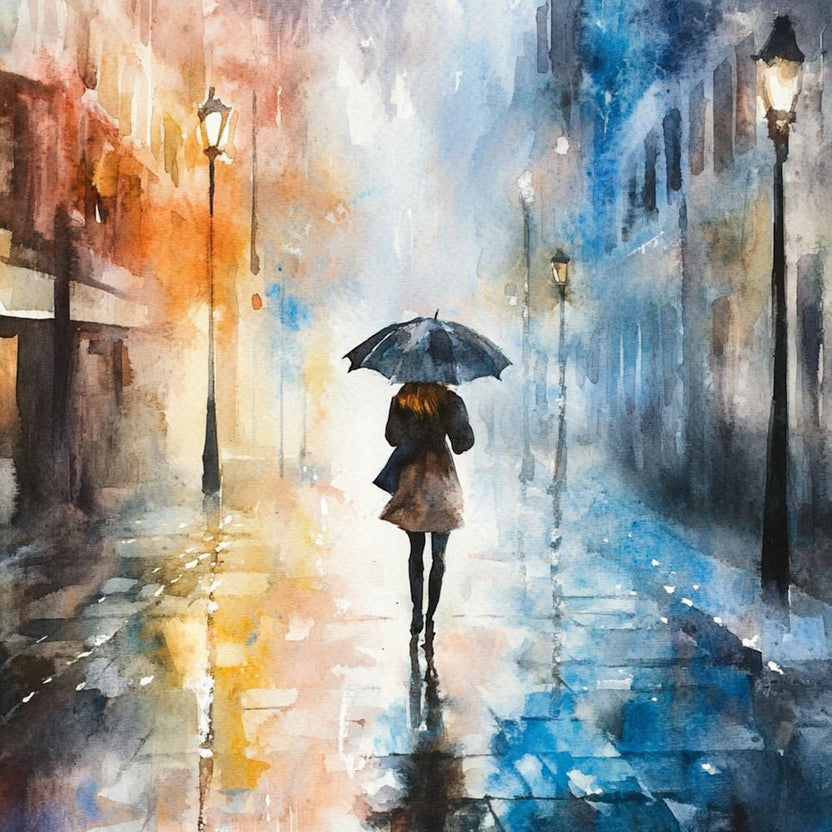 Watercolor Rainy Day 5