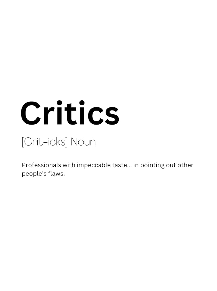 Critics Definition Meaning 1