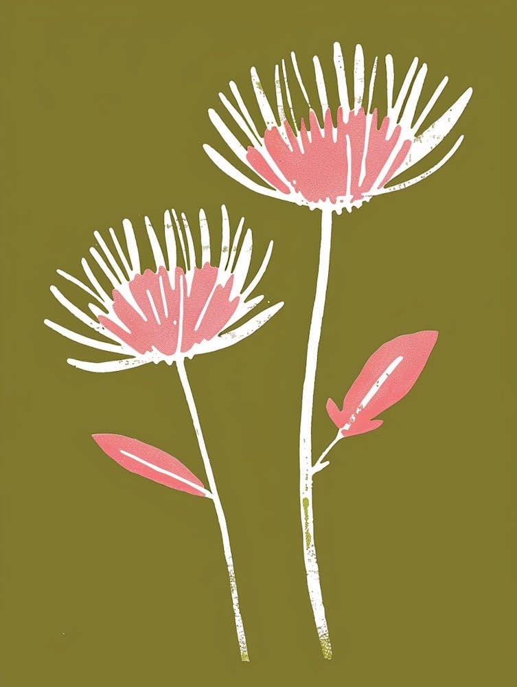 Pink & Green Chrysanthemum 4