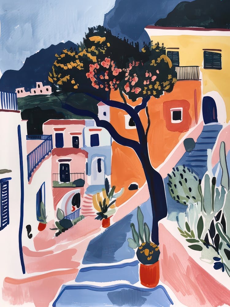 Travel Poster Happy Places Amalfi Coast 1