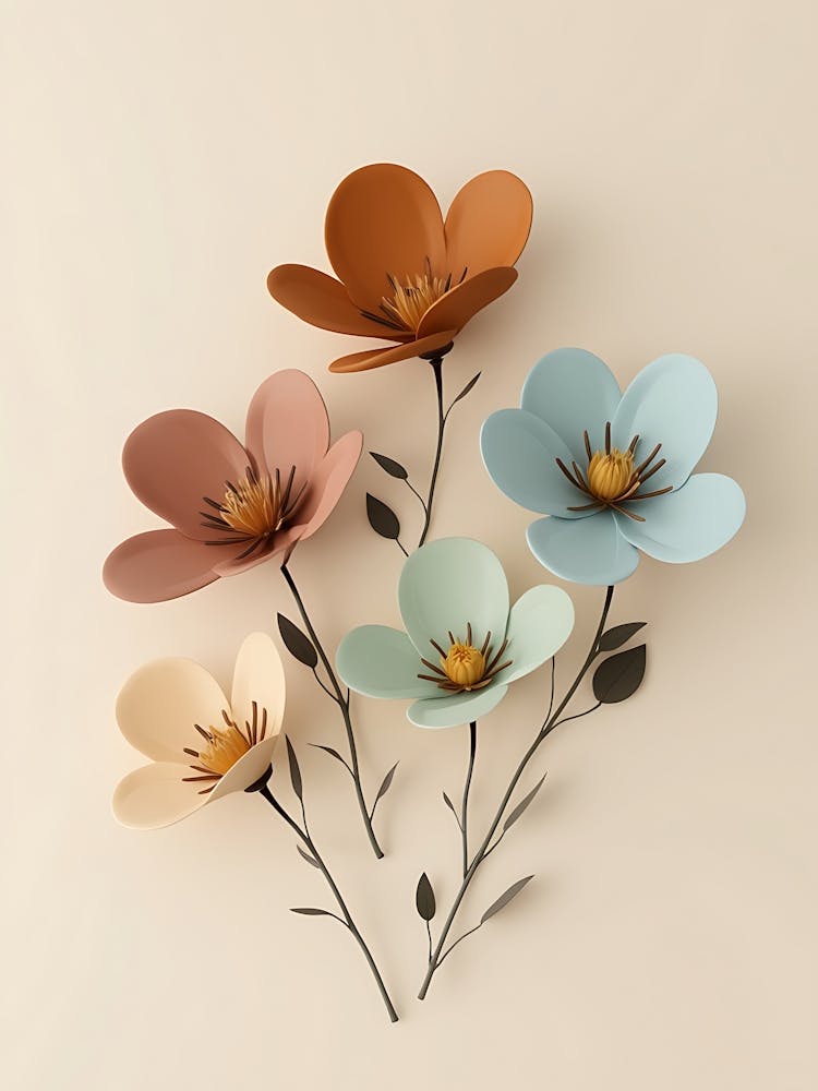 Minimalist Pastel Florals