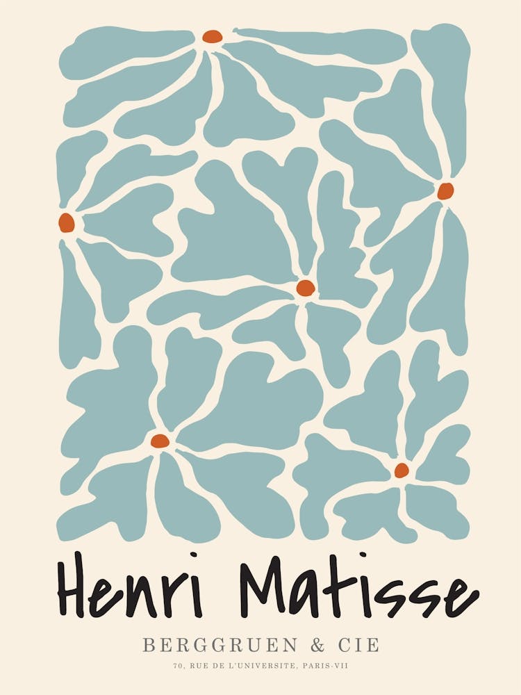 Matisse Inspiriertes Blau Florales