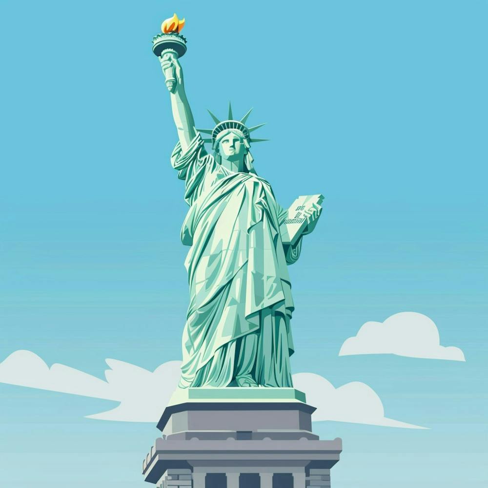 Eine Freiheitsstatue in New York Vektor-Design Il 1719923113 2