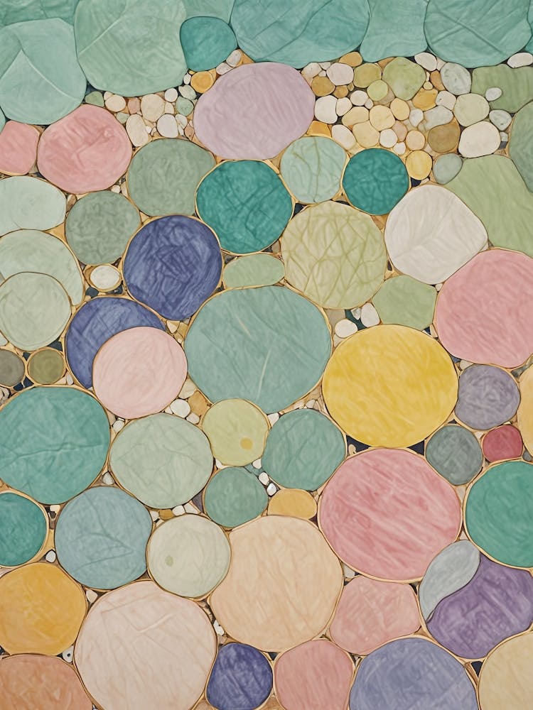 Rainbow Pastel Pebble Pattern