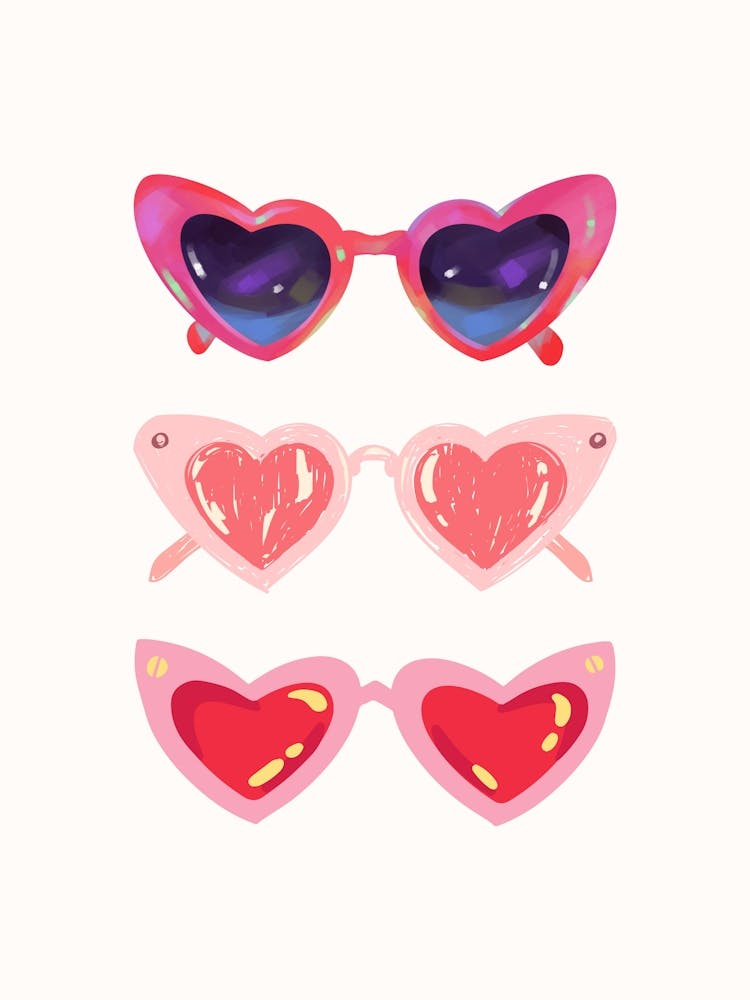 Heart Shaped Sunglasses Poster