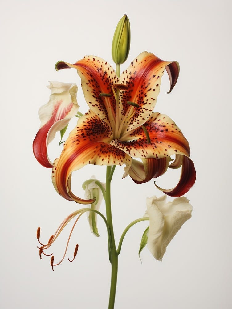 Pressed Flower Botanical Art Gloriosa Lily 3