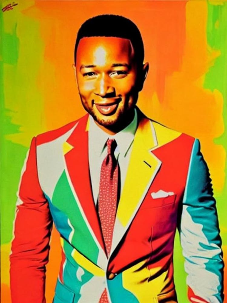 John Legend Colourful Pop Art