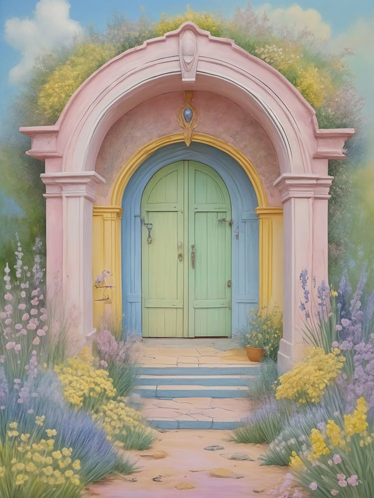 Secret Pastel Doorway To The Garden