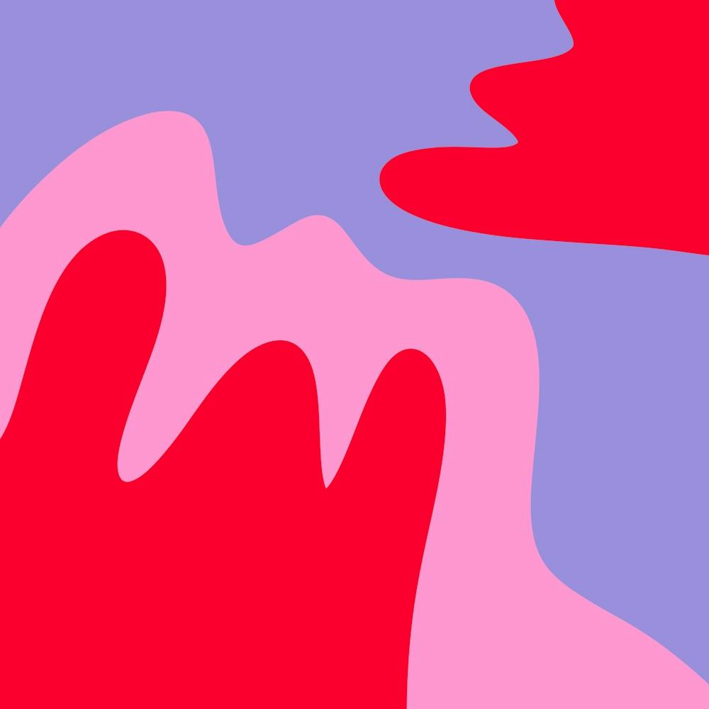 Abstrakte moderne Formen Pink, Violett, Rot