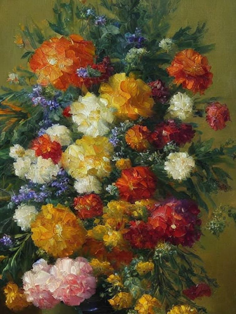 Marigold Painting 2 Flower