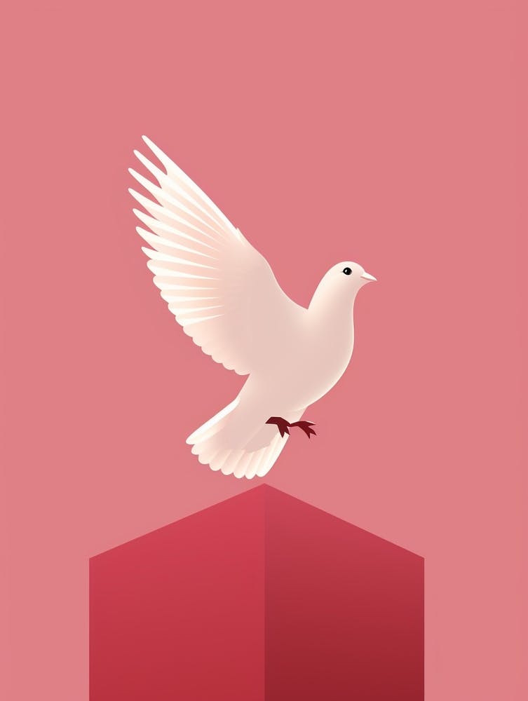 Minimalistische Tauben-Illustration