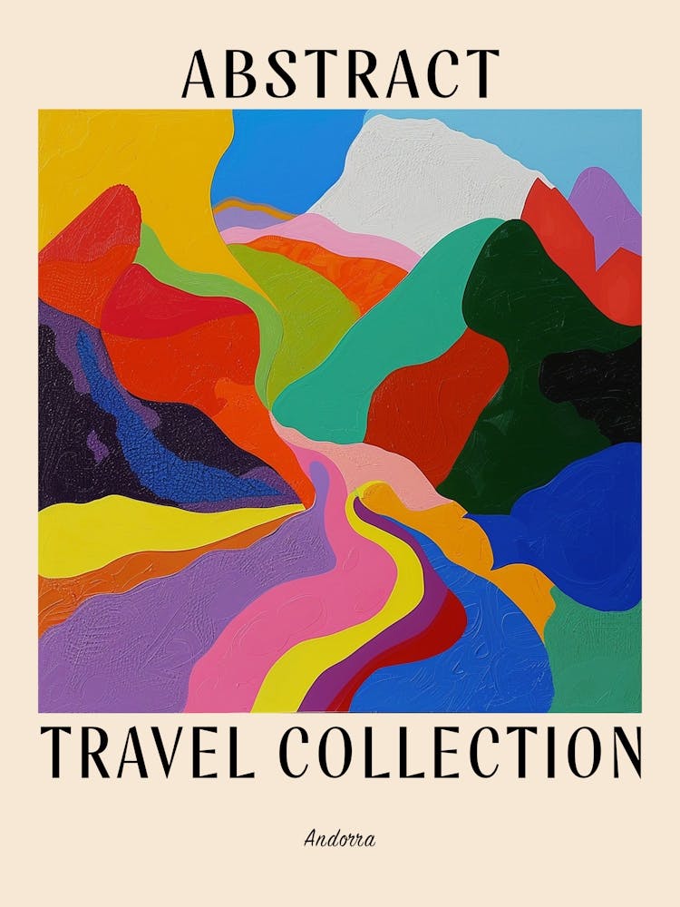 Abstract Travel Collection Poster Andorra 7