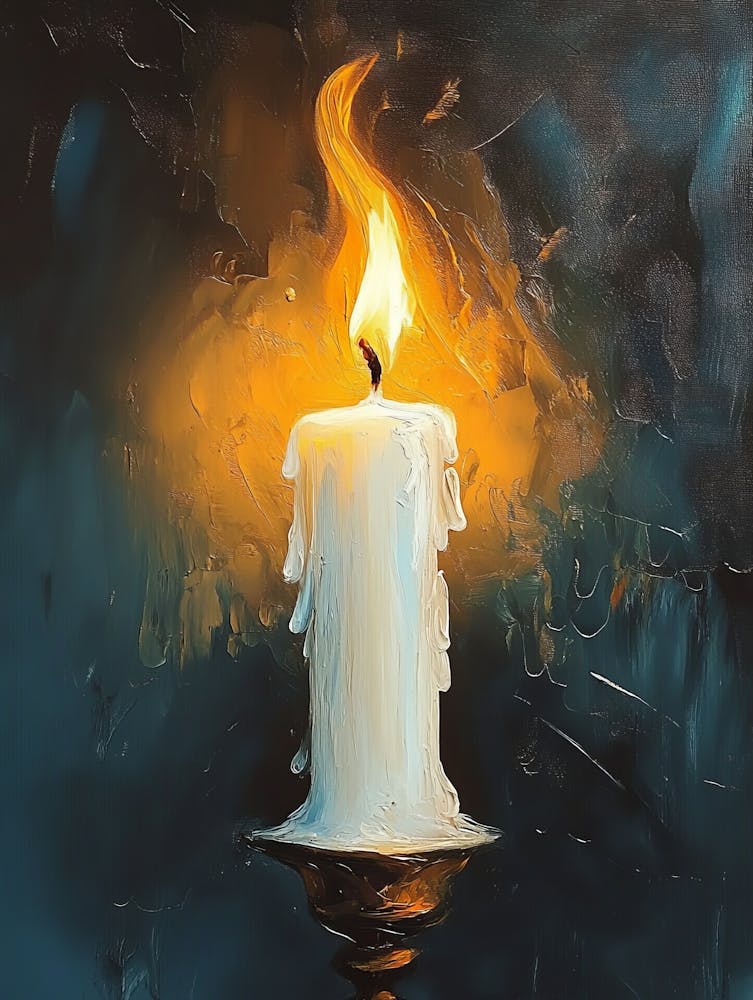 Pale Candle Burning