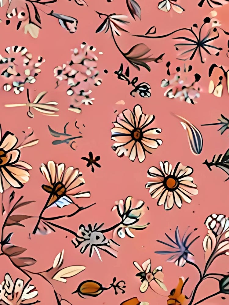 William Morris Pink Flowers 3