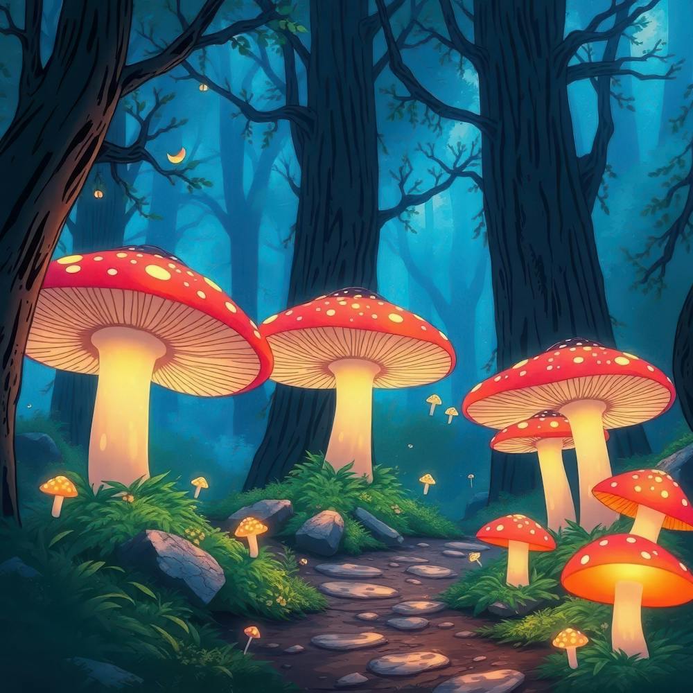 Mushrooms In The Forest 14