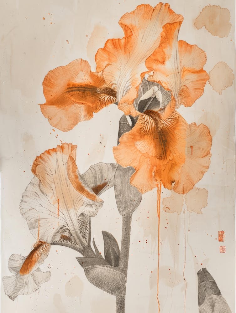 Orange Iris 3