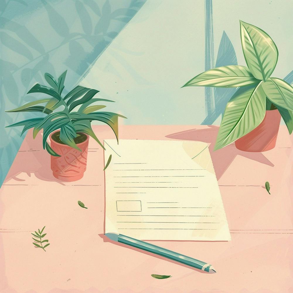 Letter And Plants