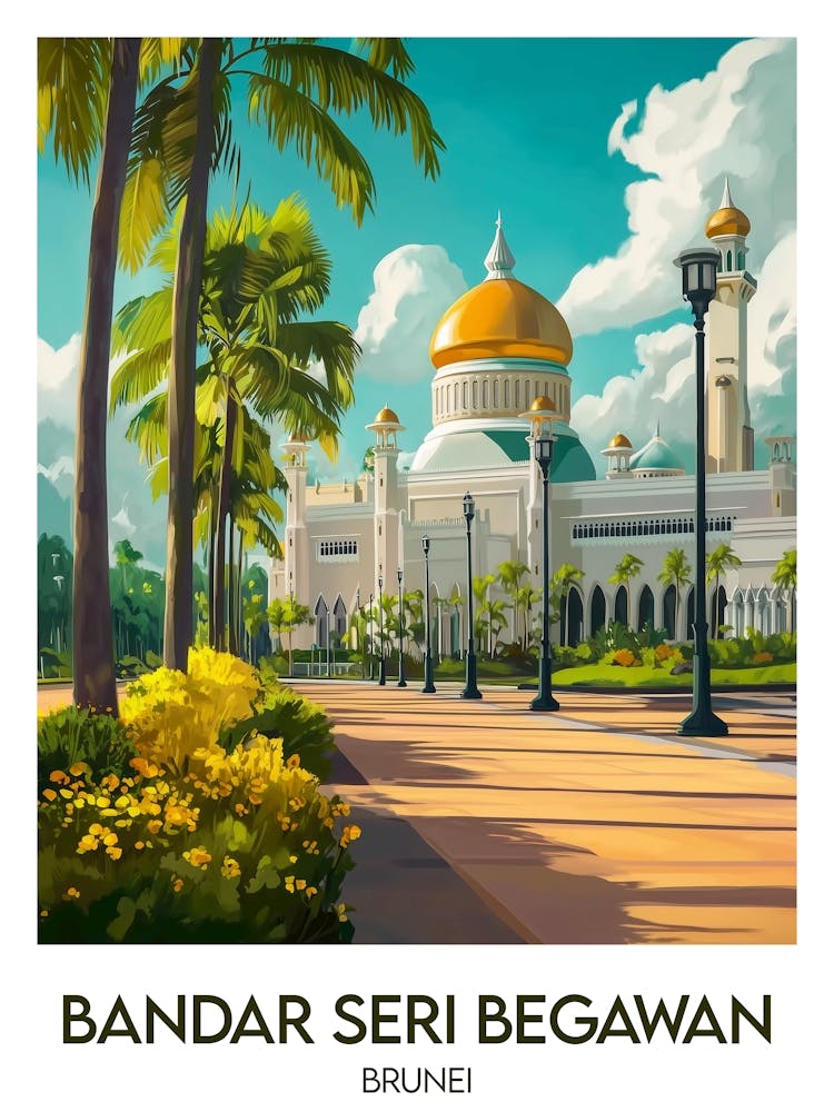 Affiche de voyage Bandar Seri Begawan