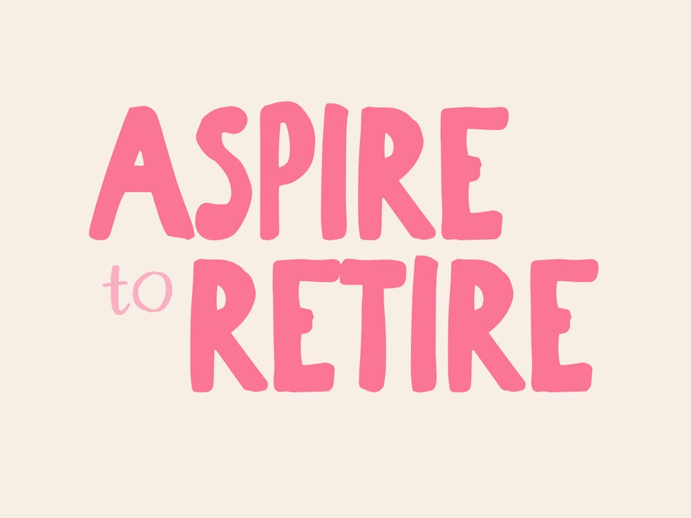 Aspire To Retire | Hot Pink and Cream