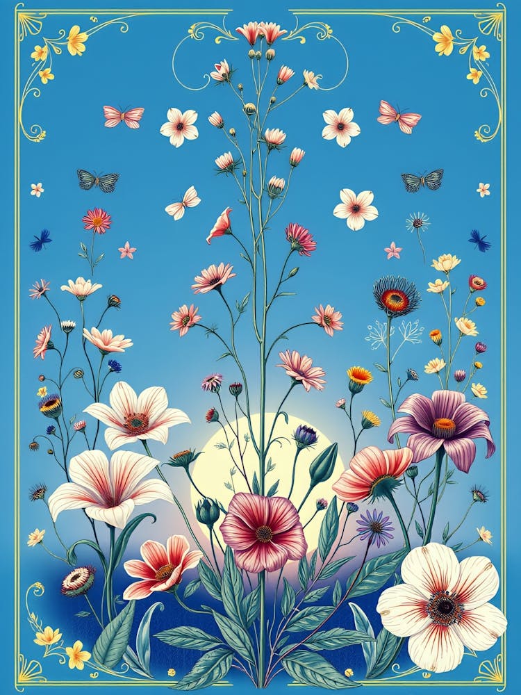 Flowers And Butterflies