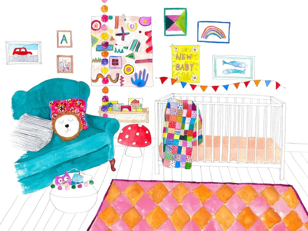 New Baby Nursery Colourful