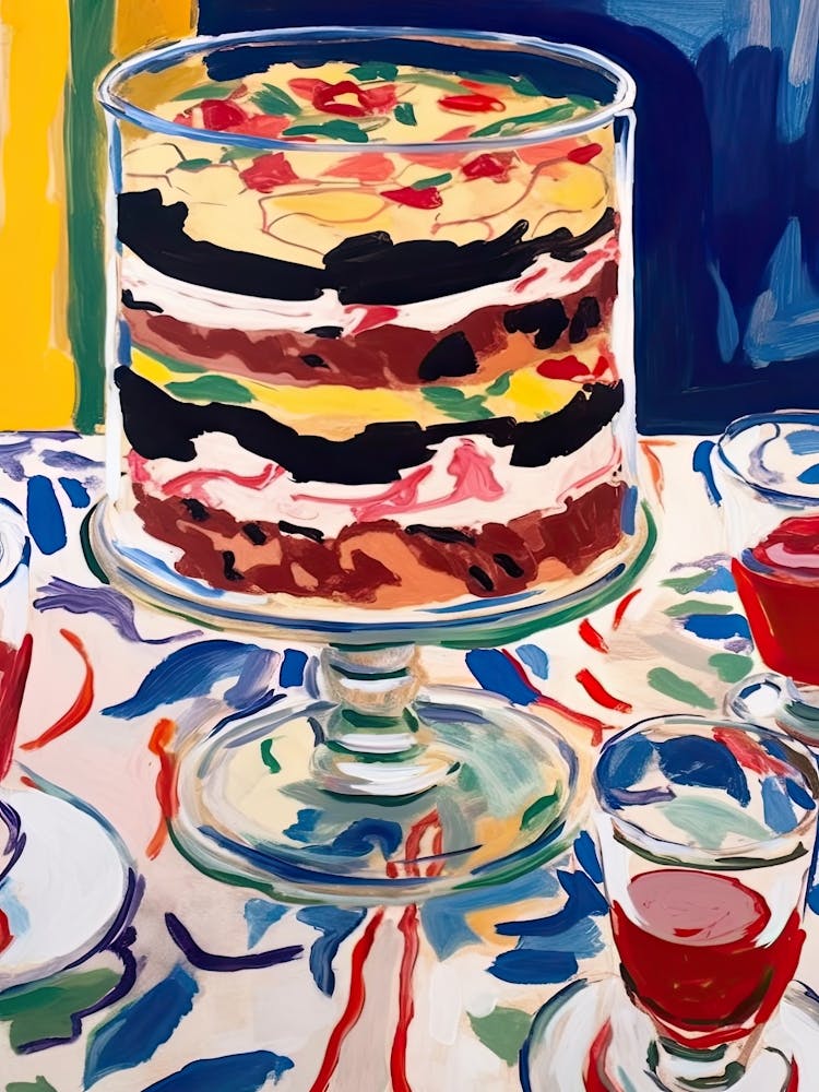 Trifle Cake Painting 1