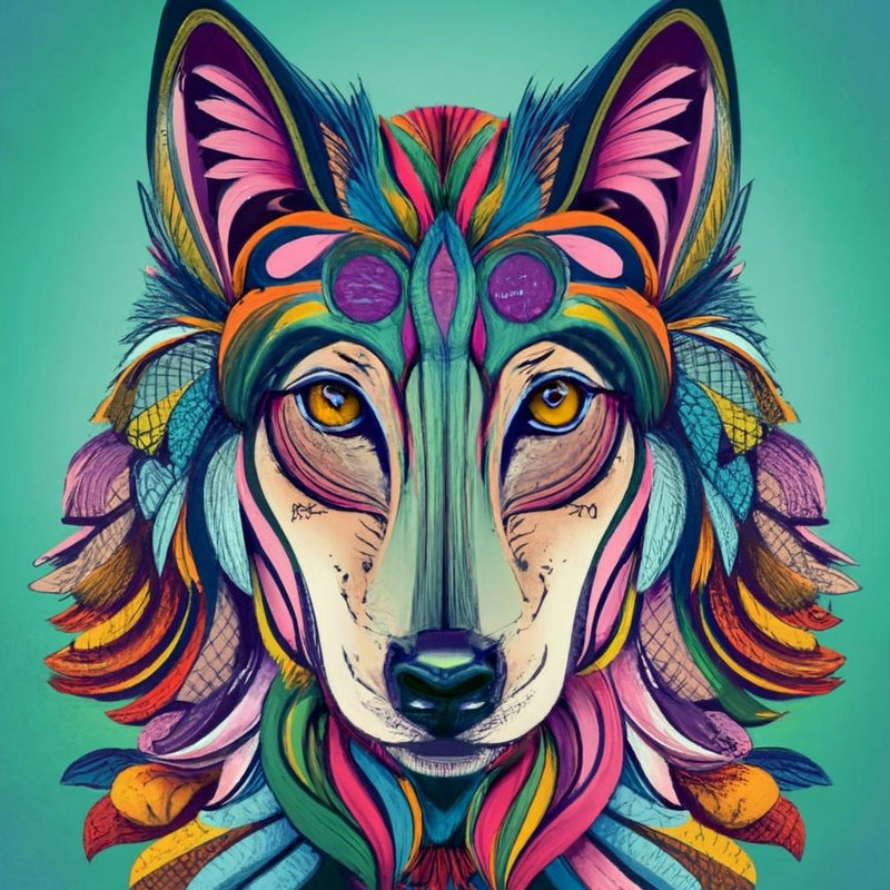 Colorful Wolf