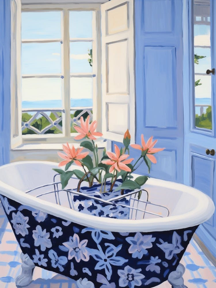 A Bathtube Full Of Columbine In A Bathroom 4