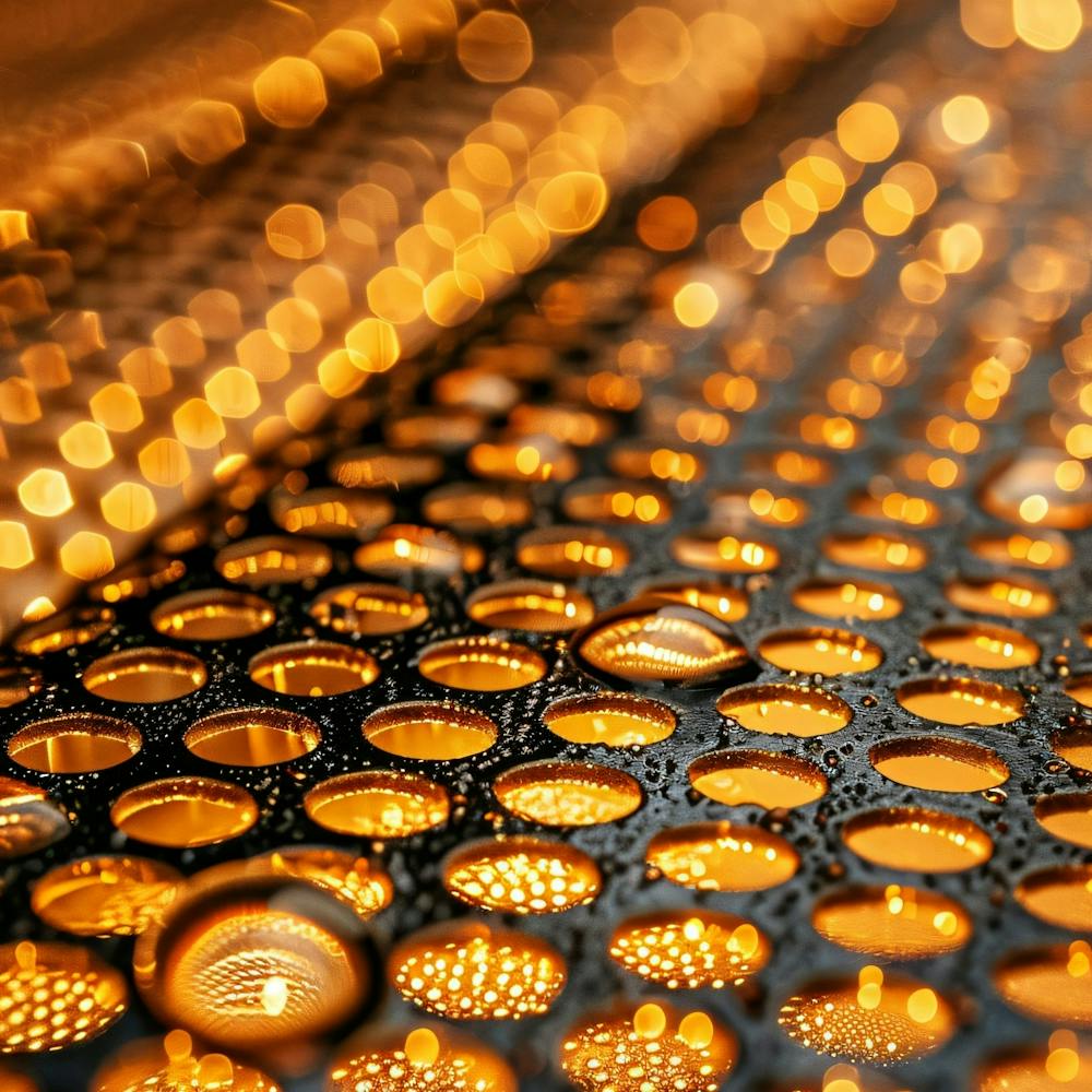 Water Droplets On A Metal Surface