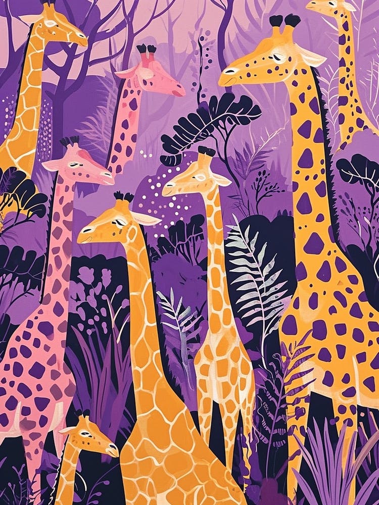 Cute Storybook Style Giraffe Illustration 3