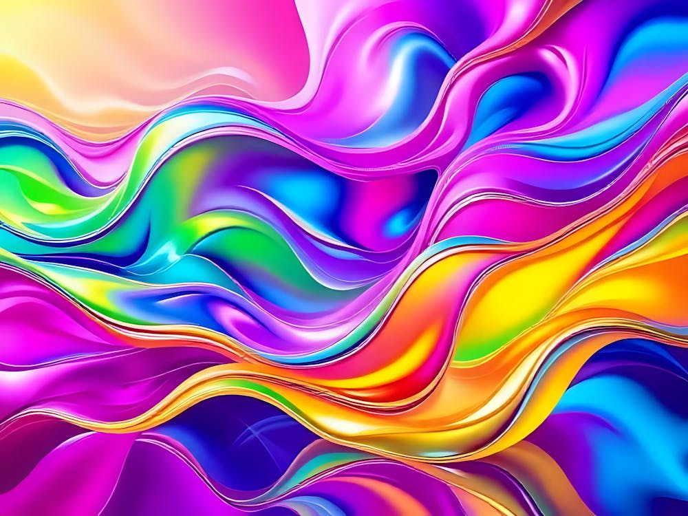 Liquid Flow - Chromatic Abstract Painting