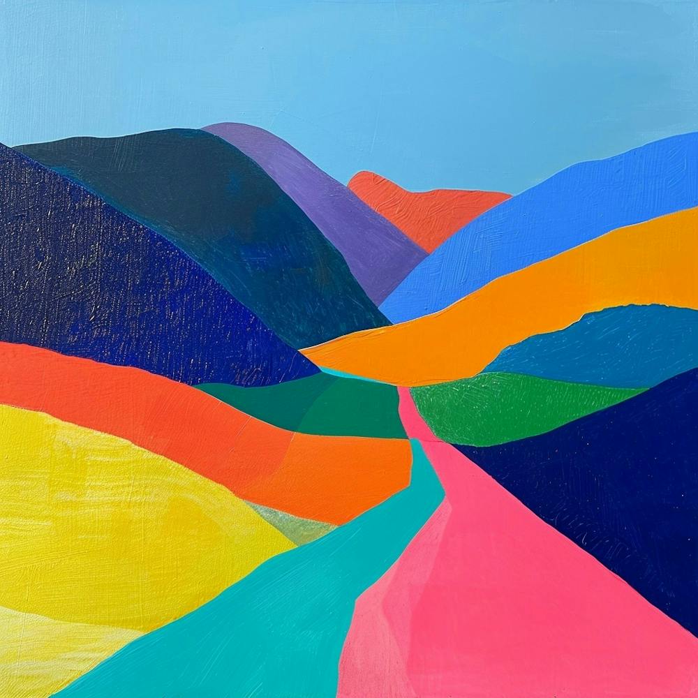 Colourful Abstract Sierra Nevada National Park Usa 3