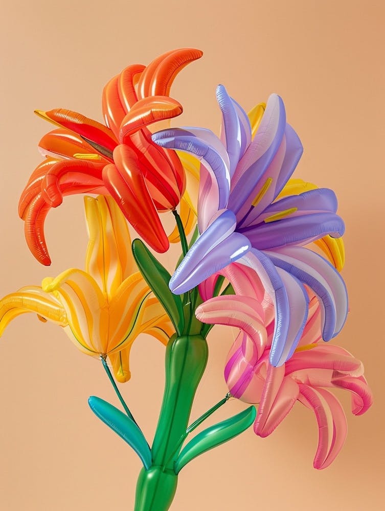 Fleurs gonflables oniriques Lys Gloriosa 2