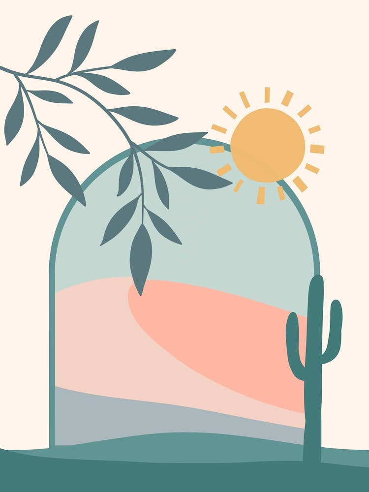Cactus And Sun