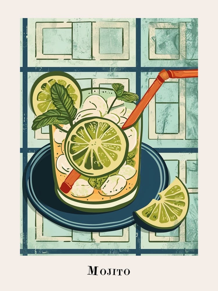 Mojito Fliesenposter